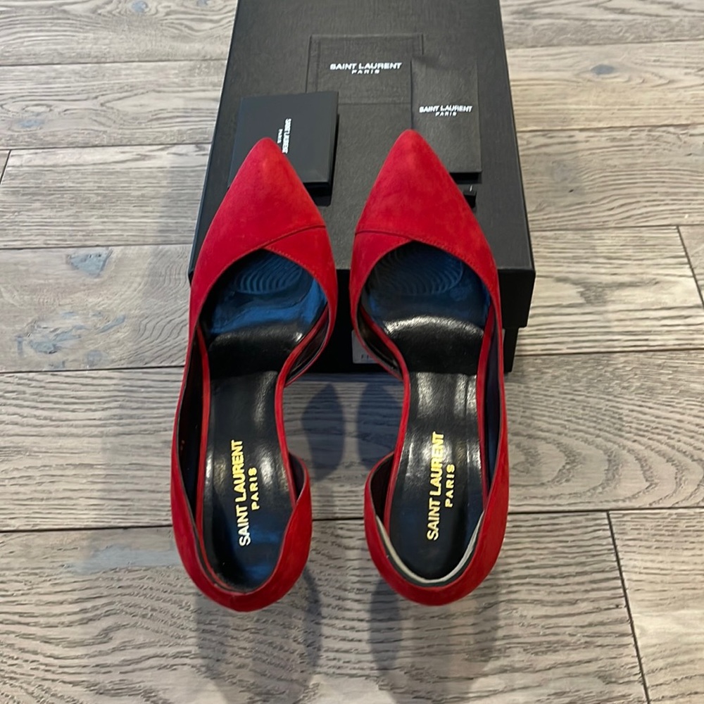 Saint Laurent red pumps